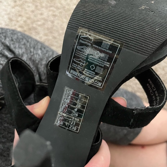 Black forever 21 strappy high heels - Picture 4 of 6